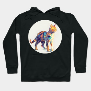 Colorful cute cat in pop art style - Funny Cats Hoodie